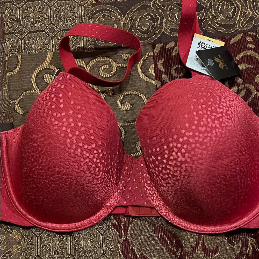 Wacoal Back Appeal Red Underwire T-shirt Bra - Picture 3 of 5